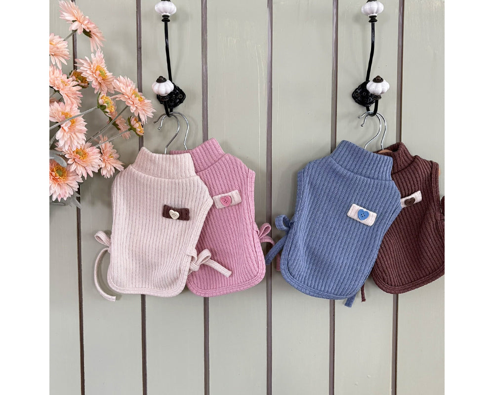 Heart Fleece Cape Vest