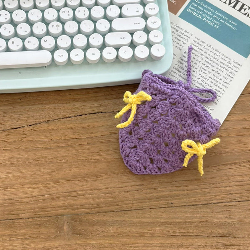 Knitted Ribbon Bonnet