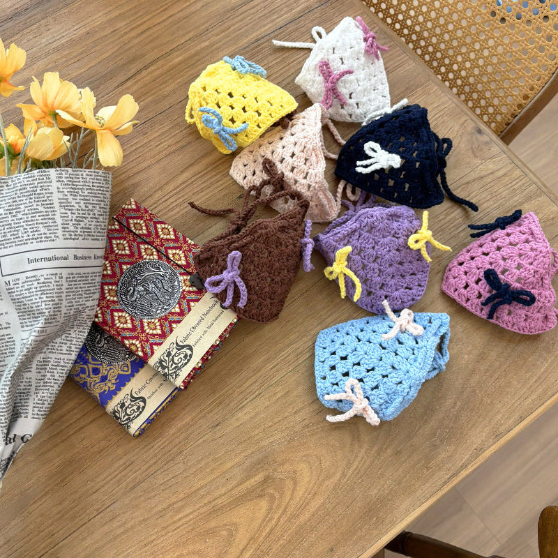 Knitted Ribbon Bonnet